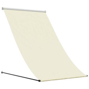 vidaXL Inf&auml;llbar markis gr&auml;ddvit 100x150 cm tyg och st&aring;l