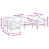 vidaXL Soffgrupp med dynor 6 delar impregnerad furu