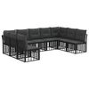 vidaXL Utomhussoffset Svart Polyester
