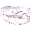 vidaXL S&auml;ng med bokhylla utan madrass vit 90x200cm massiv furu
