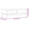 vidaXL Soffbord FLAM 100x50x32,5 cm massiv furu