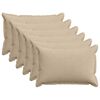 vidaXL Kudd&ouml;verdrag 6 st HOUTEN Taupe 50 x 75 cm manchester