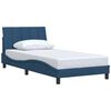 vidaXL Bed Frame without Mattress "Hanko" Blue 100x200 cm Fabric