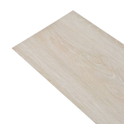 vidaXL Ej självhäftande PVC-golvplankor 4,46 m² 3 mm ek klassisk vit