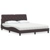 vidaXL Bed with Mattress Dark Brown 160x200 cm Fabric