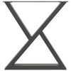 vidaXL Matbordsben 2 st antracit 80x(72-73,3) cm st&aring;l