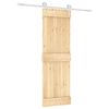vidaXL Skjutd&ouml;rr Naturlig och vit 70 x 210 cm Massiv furutr&auml;d&ouml;rr