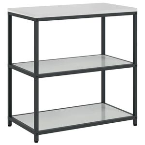 vidaXL K&ouml;k Hyllsystem HATTEM Silver 90 x 50 x 92 cm St&aring;l