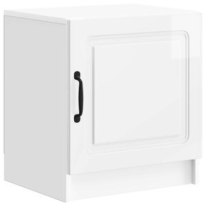 vidaXL Nattduksbord Vit h&ouml;gglans 43 x 34,5 x 47 cm Konstruerat tr&auml;