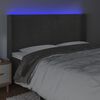 vidaXL S&auml;nggavel LED m&ouml;rkgr&aring; 183x16x118/128 cm sammet