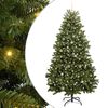 vidaXL Plast Hingad Julgran 240 cm 300 LED-lampor Varmvit PVC Gr&ouml;n