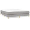 vidaXL Boxspring-s&auml;ngram ljusgr&aring; 180x200 cm tyg