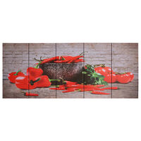 vidaXL Canvastavla paprika flerfärgad 150x60 cm
