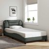 vidaXL Bed Frame without Mattress "Hvar" Dark Grey 100x203 cm Fabric