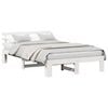 vidaXL S&auml;ngram med huvudgavel Vit 140 x 190 cm Massiv furu