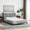 vidaXL Bed Frame without Mattress "Hvar" Light Grey 140x190 cm Fabric