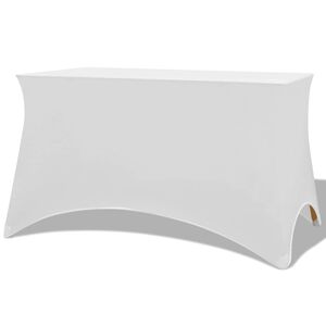 vidaXL Bords&ouml;verdrag stretch 2 st vit 120x60,5x74 cm