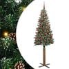 vidaXL Smal julgran Gr&ouml;n 180 cm PVC och solid furu