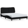 vidaXL Bed Frame without Mattress "Hvar" Black 140x200 cm Fabric