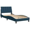 vidaXL Bed Frame with LED without Mattress "Hanko" Blue 80x200 cm Velvet