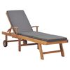 vidaXL Sols&auml;ng med dyna massiv teak gr&aring;