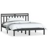 vidaXL S&auml;ngram massiv furu 135x190 cm gr&aring;