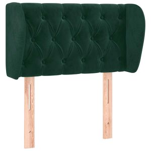vidaXL S&auml;nggavel med kanter m&ouml;rkgr&ouml;n 83x23x78/88 cm sammet