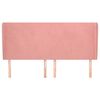 vidaXL S&auml;nggavel med kanter rosa 203x23x118/128 cm sammet