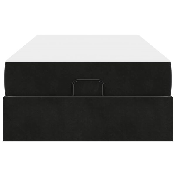 vidaXL S&auml;ngram med madrass med madrass 2 pcs Svart Sammet