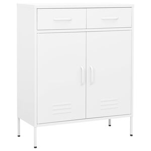 vidaXL F&ouml;rvaringssk&aring;p vit 80x35x101,5 cm st&aring;l