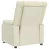 vidaXL Massagefåtölj gräddvit konstläder