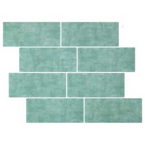 vidaXL Subwaytile 50 st Gr&aring;gr&ouml;n 29 x 21 cm Polyuretan och PET