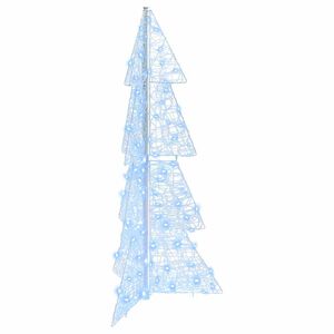 vidaXL Julgran 100 LED-lampor Kall Vit 120 cm Akryl