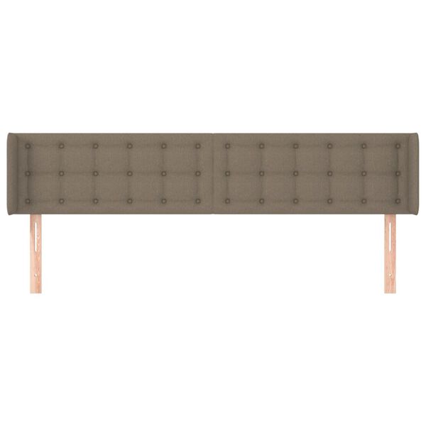 vidaXL S&auml;nggavel med kanter taupe 163x16x78/88 cm tyg