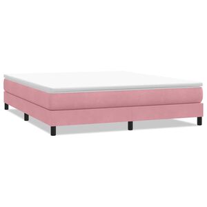 vidaXL Res&aring;rs&auml;ng utan madrass rosa 180x220 cm sammet
