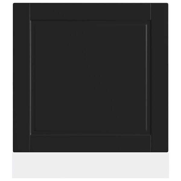 vidaXL Diskmaskinspanel Porto svart 60x1,5x67 cm konstruerat tr&auml;