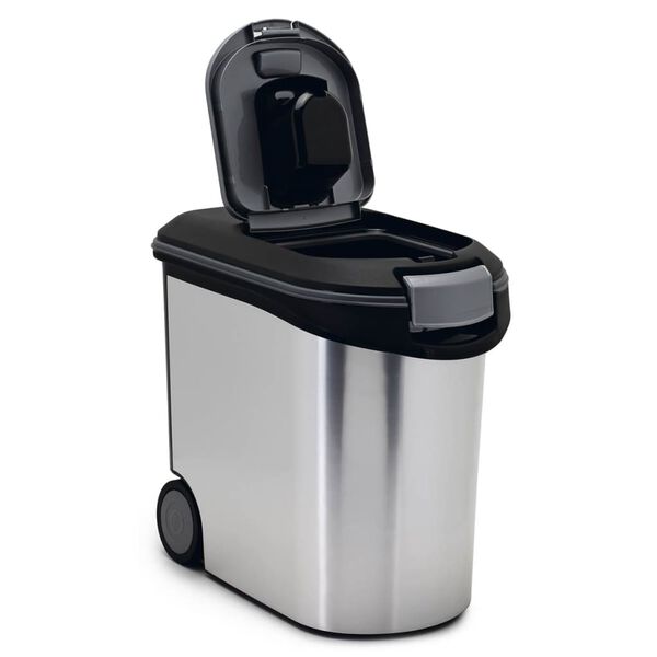 Curver Matbeh&aring;llare f&ouml;r djurmat 12 kg 35 L Silver 794073