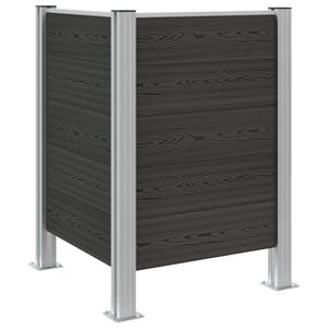 vidaXL Skr&auml;pkorgstaket Gr&aring; 85 x 85 x 115 cm Aluminium och WPC