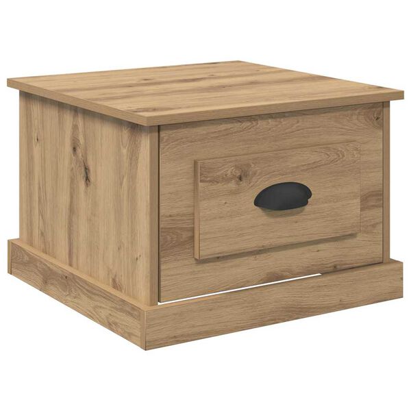 vidaXL Kaffeebord med l&aring;da Artisan Ek 50 x 50 x 35 cm Konstruerat tr&auml;