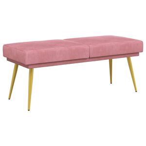 vidaXL Dubbel-lager b&auml;nk Rosa 120 x 45 x 46 cm Sammet