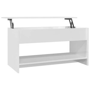 vidaXL Soffbord vit h&ouml;gglans 102x50x52,5 cm konstruerat tr&auml;