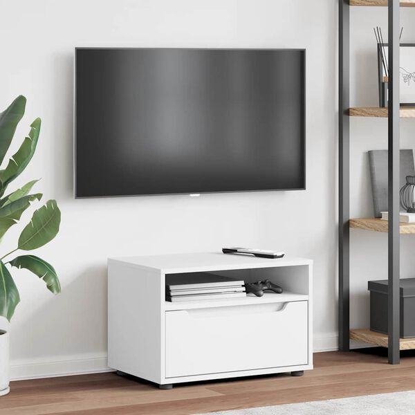 vidaXL TV-b&auml;nk VISNES vit 60x40x38 cm konstruerat tr&auml;