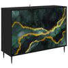 vidaXL Sideboard WIJHE Svart ek 102 x 33 x 76 cm Konstruerat tr&auml;