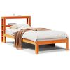 vidaXL S&auml;ngram utan madrass vaxbrun 75x190 cm massiv furu