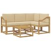 vidaXL Utomhussoffset 5 st Vit och Beige