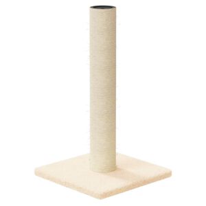 vidaXL Kl&ouml;spelare i sisal gr&auml;ddvit 22x22x45 cm