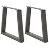 vidaXL Soffbordsben V-formade 2 st antracit 50x(42-43,3) cm st&aring;l