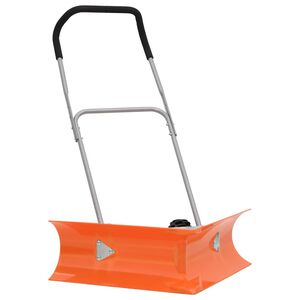 vidaXL Sn&ouml;plog med f&ouml;rl&auml;ngningsbart handtag orange st&aring;l
