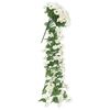 vidaXL Julkransar med blommor 3 st vit 85 cm