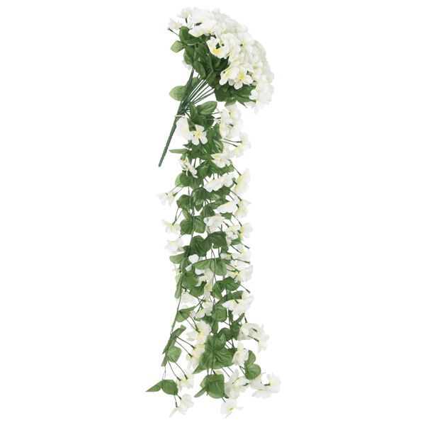 vidaXL Julkransar med blommor 3 st vit 85 cm